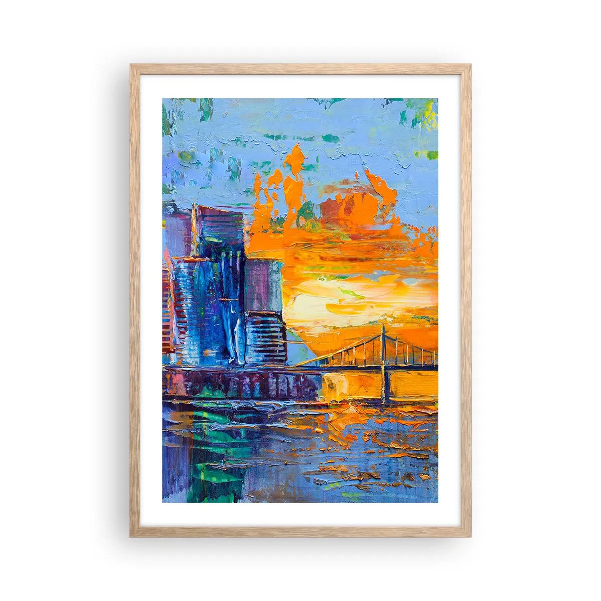 Póster en marco roble claro - Cultura y naturaleza - 50x70 cm