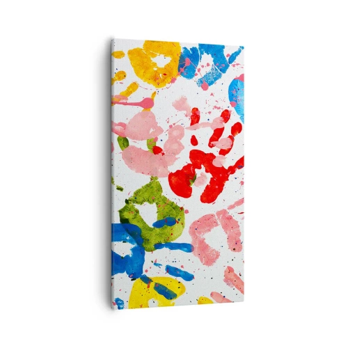 Cuadro sobre lienzo - Impresión de Imagen - Juego de manos - 55x100 cm