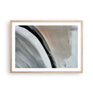 Póster en marco roble claro - Composición: un arco negro y gris - 70x50 cm