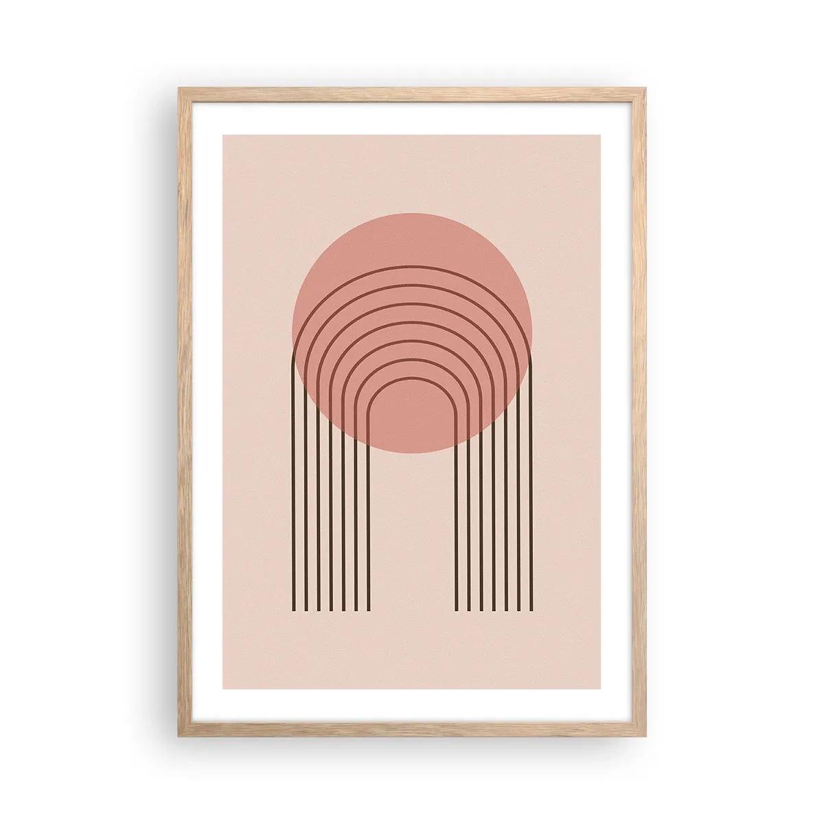 Póster en marco roble claro - Atracción irresistible - 50x70 cm