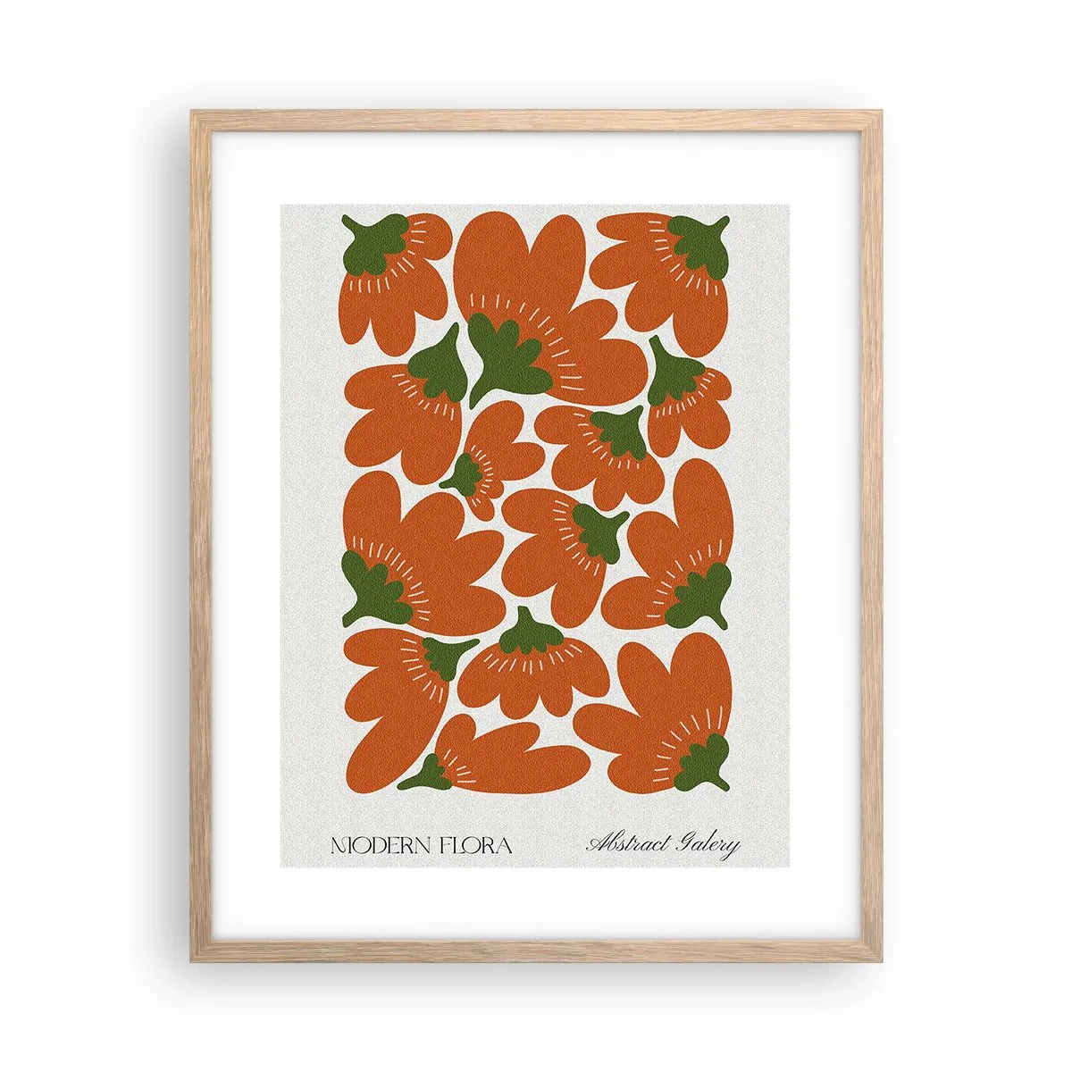 Póster en marco roble claro - La vida de las flores - 40x50 cm