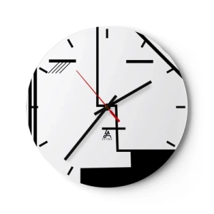Reloj de pared - Reloj de vidrio - Solo un beso - 40x40 cm