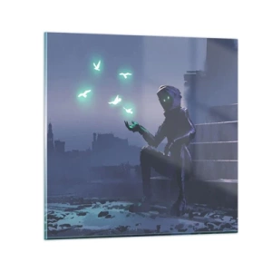 Cuadro sobre vidrio - Impresiones sobre Vidrio - La vida volverá - 70x70 cm