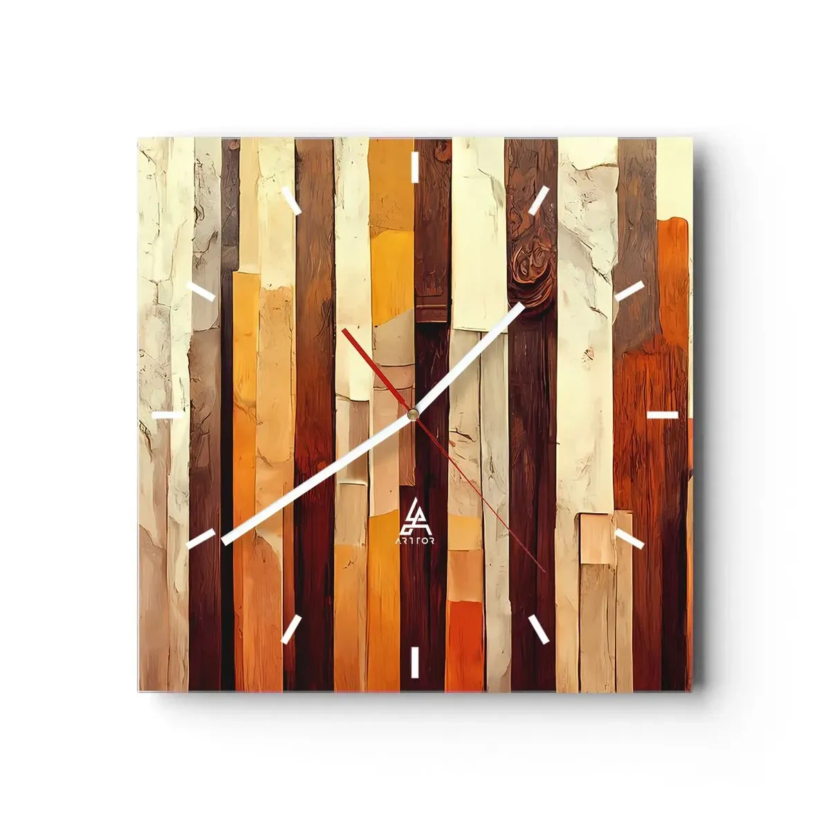 Reloj de pared - Reloj de vidrio - Himno de los árboles del bosque - 40x40 cm