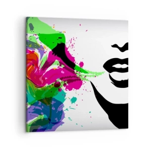 Cuadro sobre lienzo - Impresión de Imagen - Una historia con los colores del arco iris - 50x50 cm