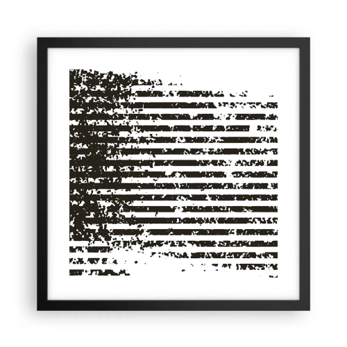 Póster en marco negro - Ritmo y ruido - 40x40 cm