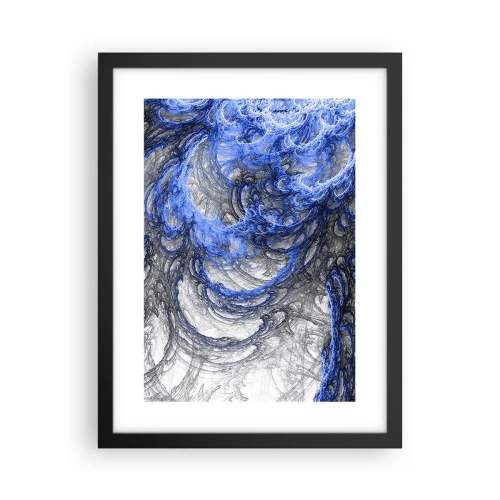 Póster en marco negro - El nacimiento de una ola - 30x40 cm