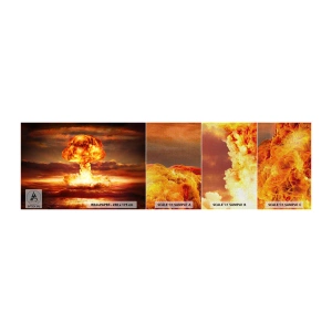 Muestra de fotomural Premium Canvas - Y habrá un final - Bomba atómica, Militar, Gráficos - 100x30 cm