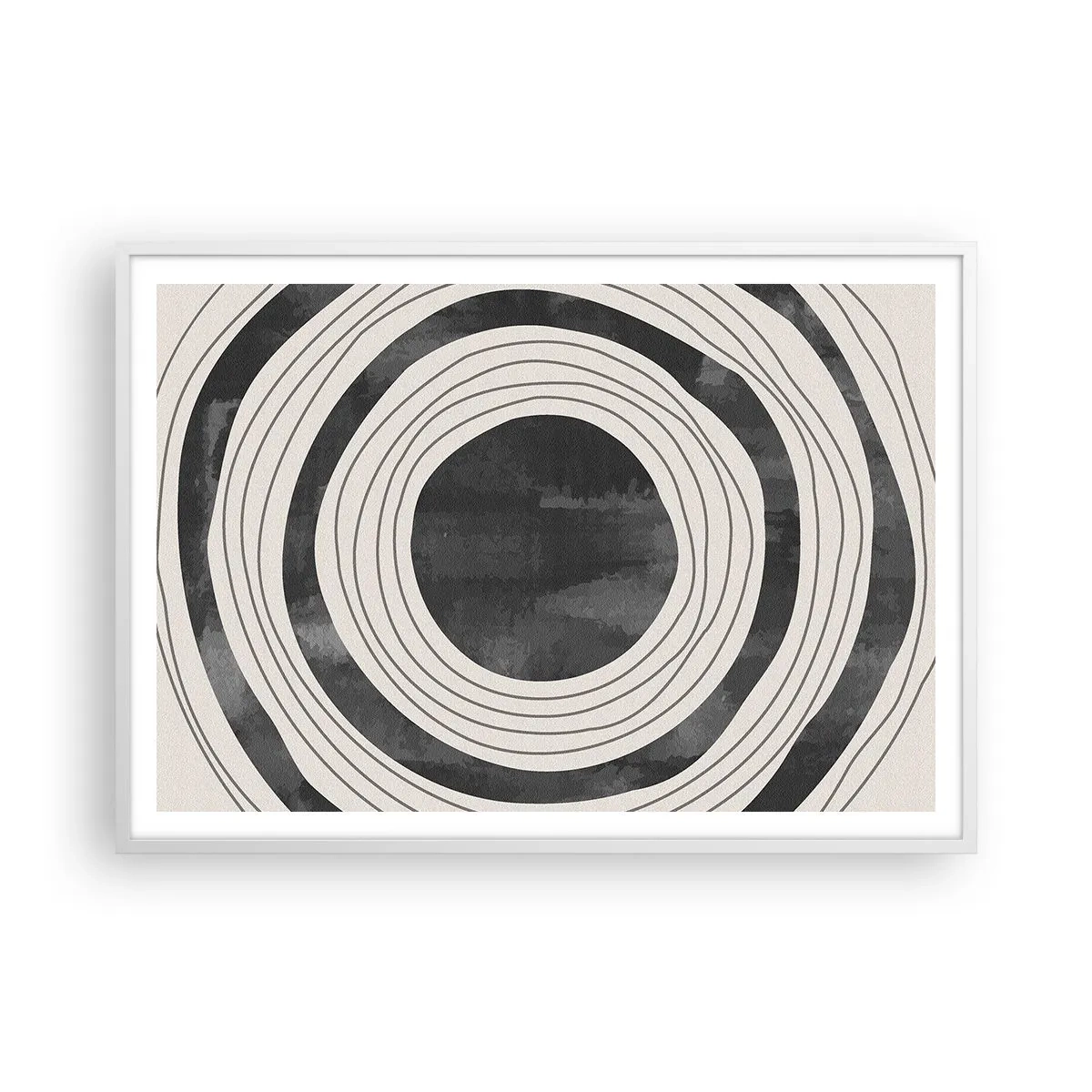 Póster en marco blanco - En el centro mismo - 100x70 cm