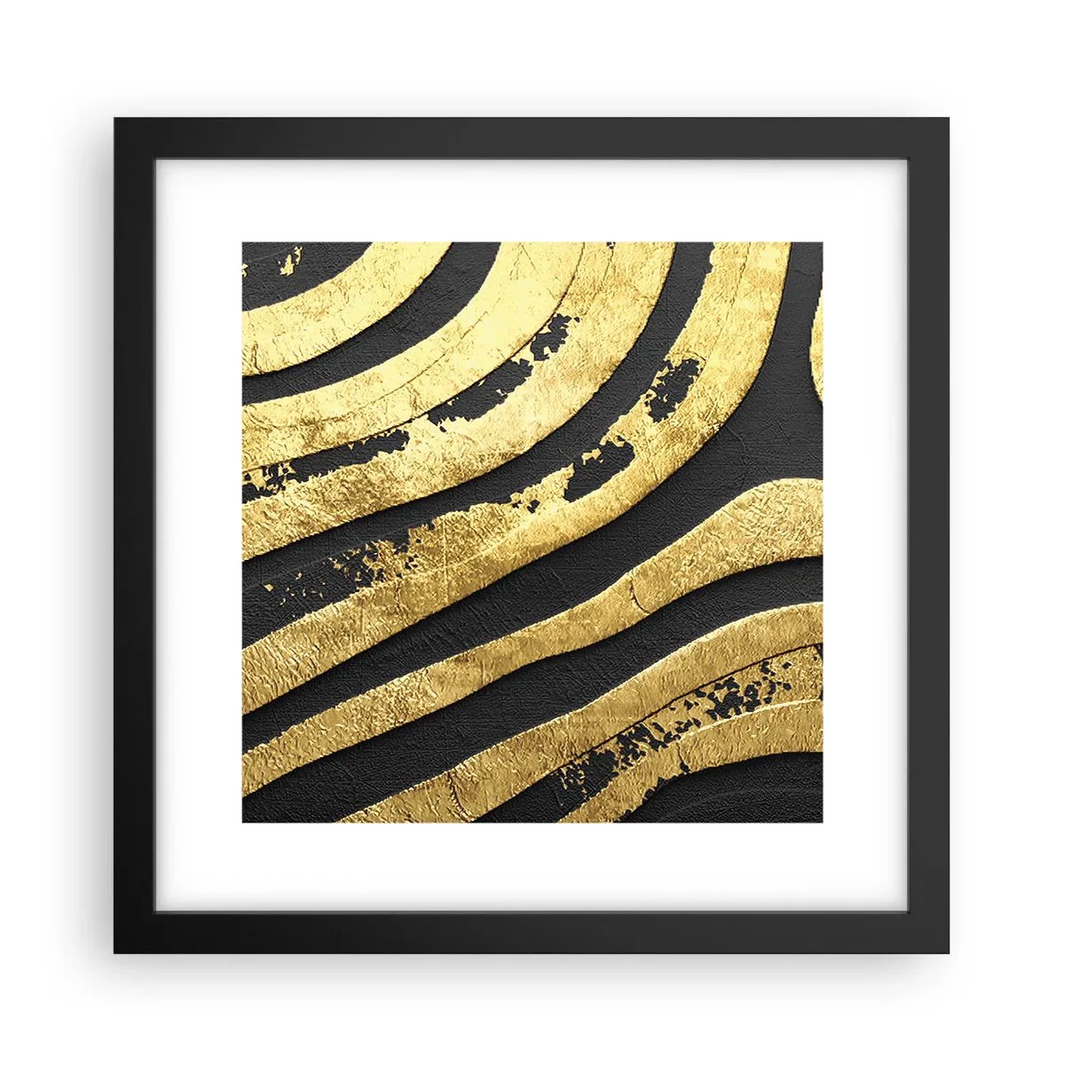 Póster en marco negro - Todo fluye - 30x30 cm