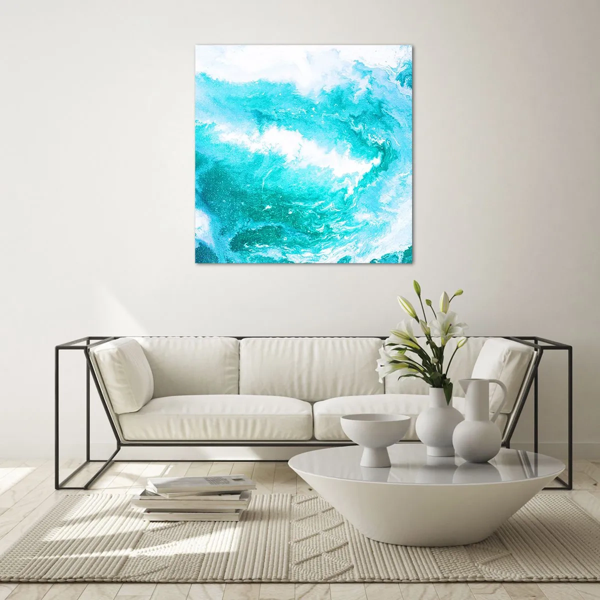 Cuadro sobre vidrio - Impresiones sobre Vidrio - En el núcleo del elemento - 70x70 cm