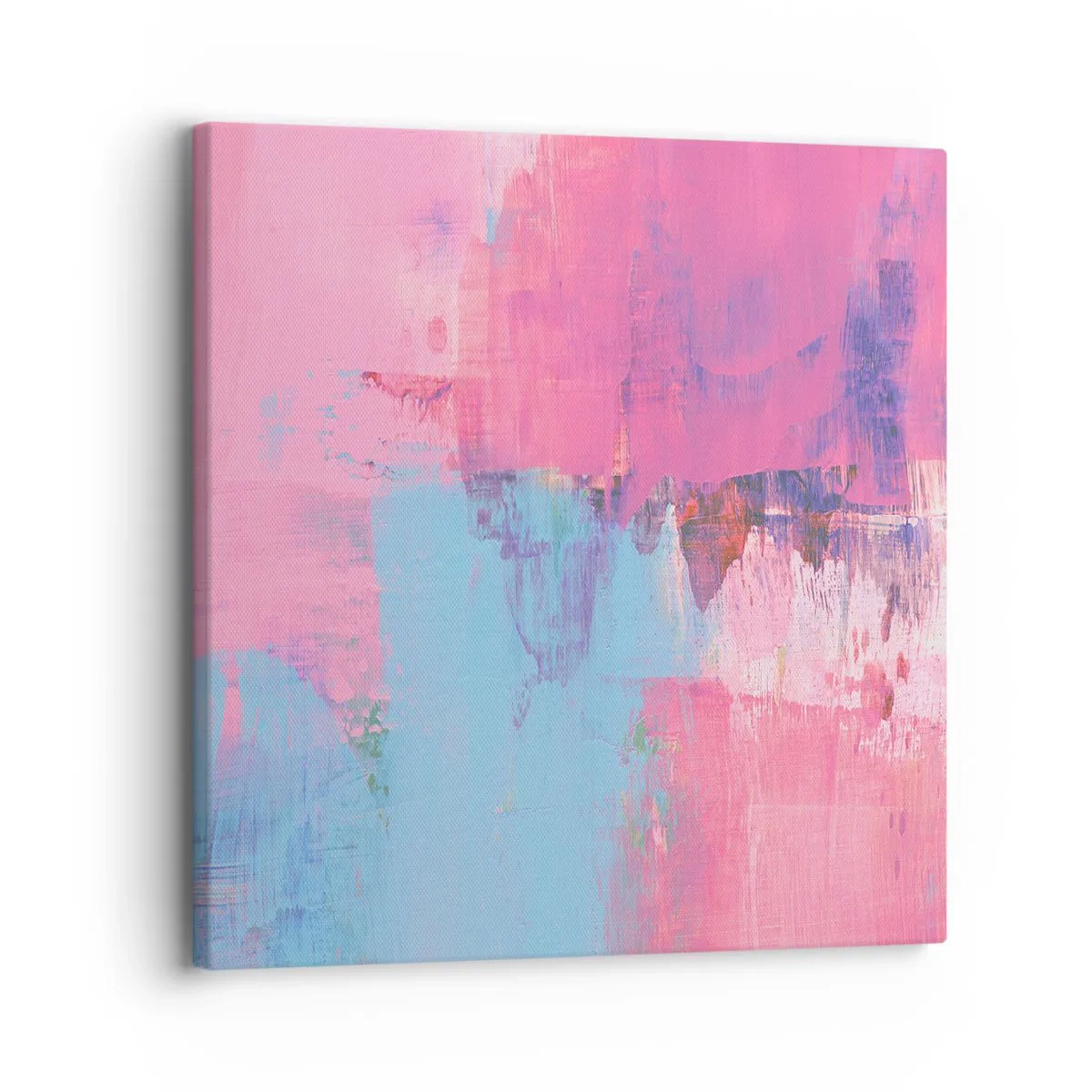 Cuadro sobre lienzo - Impresión de Imagen - Rosa, azul y una pizca de luz - 30x30 cm