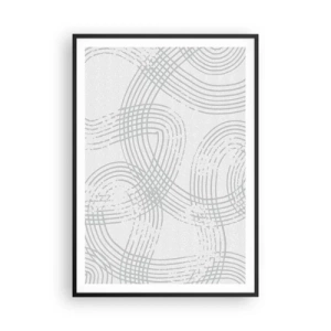 Póster en marco negro - No hay camino recto - 70x100 cm