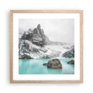 Póster en marco roble claro - En guardia - 40x40 cm