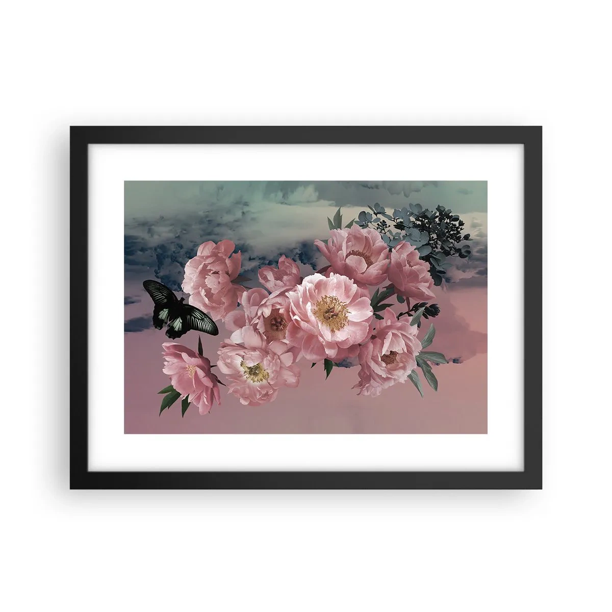 Póster en marco negro - La cúspide del romance - 40x30 cm