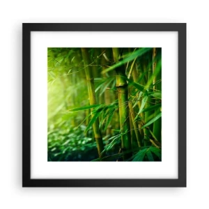 Póster en marco negro - Conocer el propio verdor - 30x30 cm