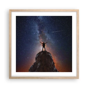 Póster en marco roble claro - ¡El poder está conmigo! - 50x50 cm