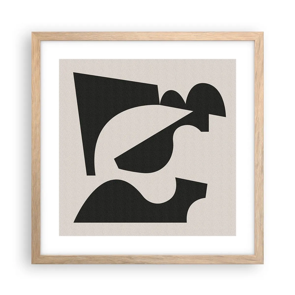 Póster en marco roble claro - Para automontaje - 40x40 cm