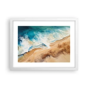 Póster en marco blanco - Olas recurrentes - 40x30 cm
