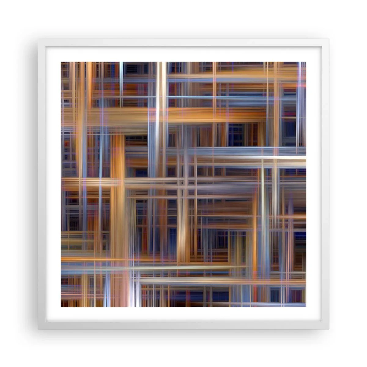 Póster en marco blanco - Tejido de luz - 60x60 cm