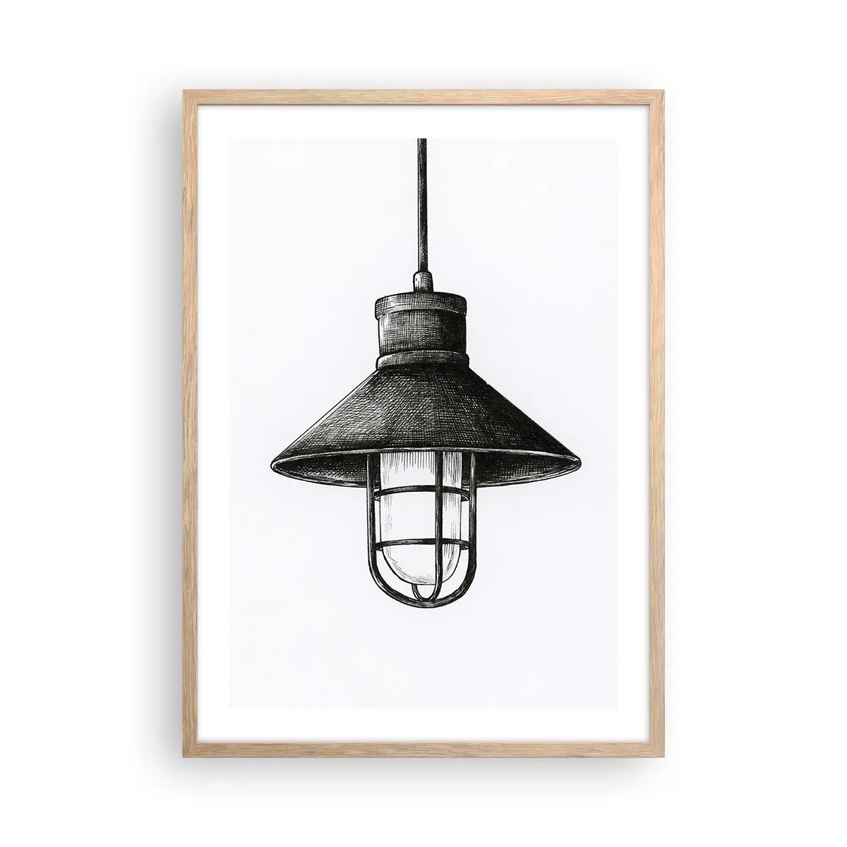 Póster en marco roble claro - Como hace años... - 50x70 cm