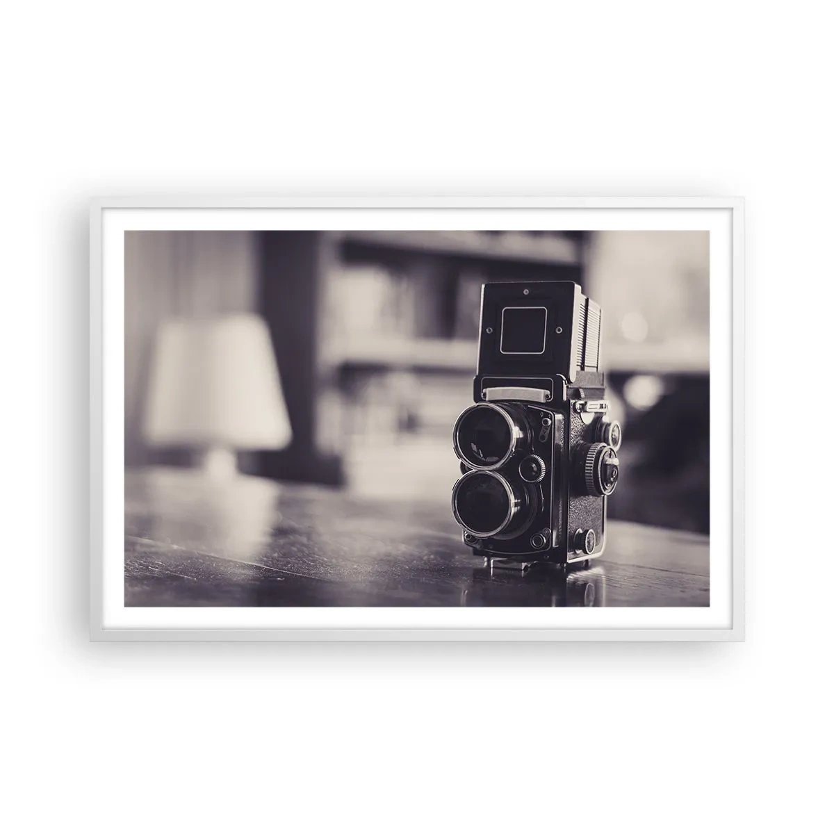 Póster en marco blanco - La magia de la fotografía antigua - 91x61 cm