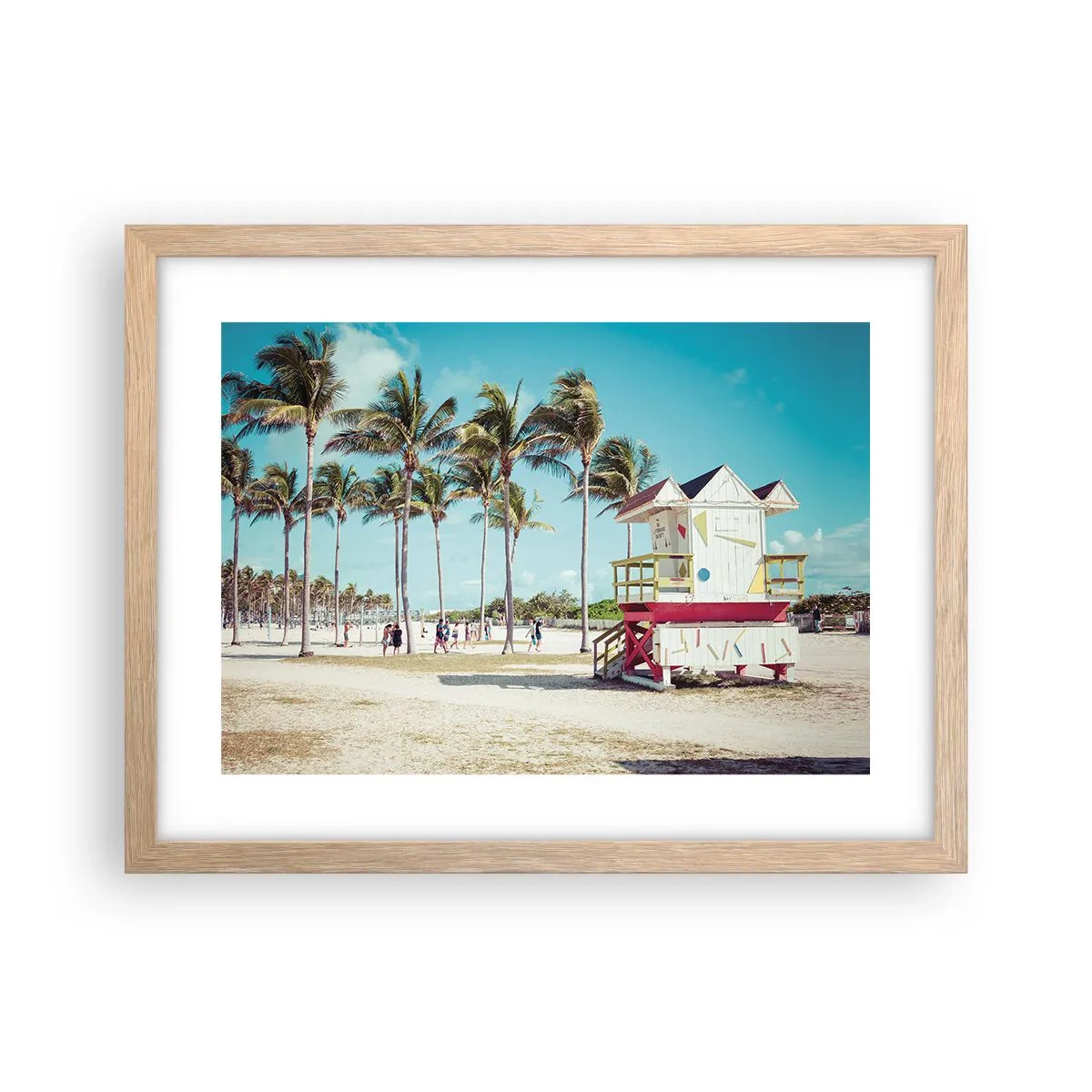 Póster en marco roble claro - Un hermoso día por delante - 40x30 cm