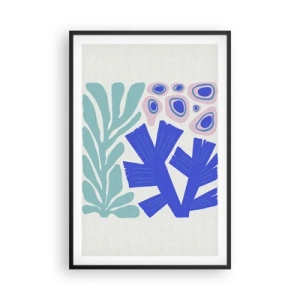 Póster en marco negro - Jardín submarino - 61x91 cm