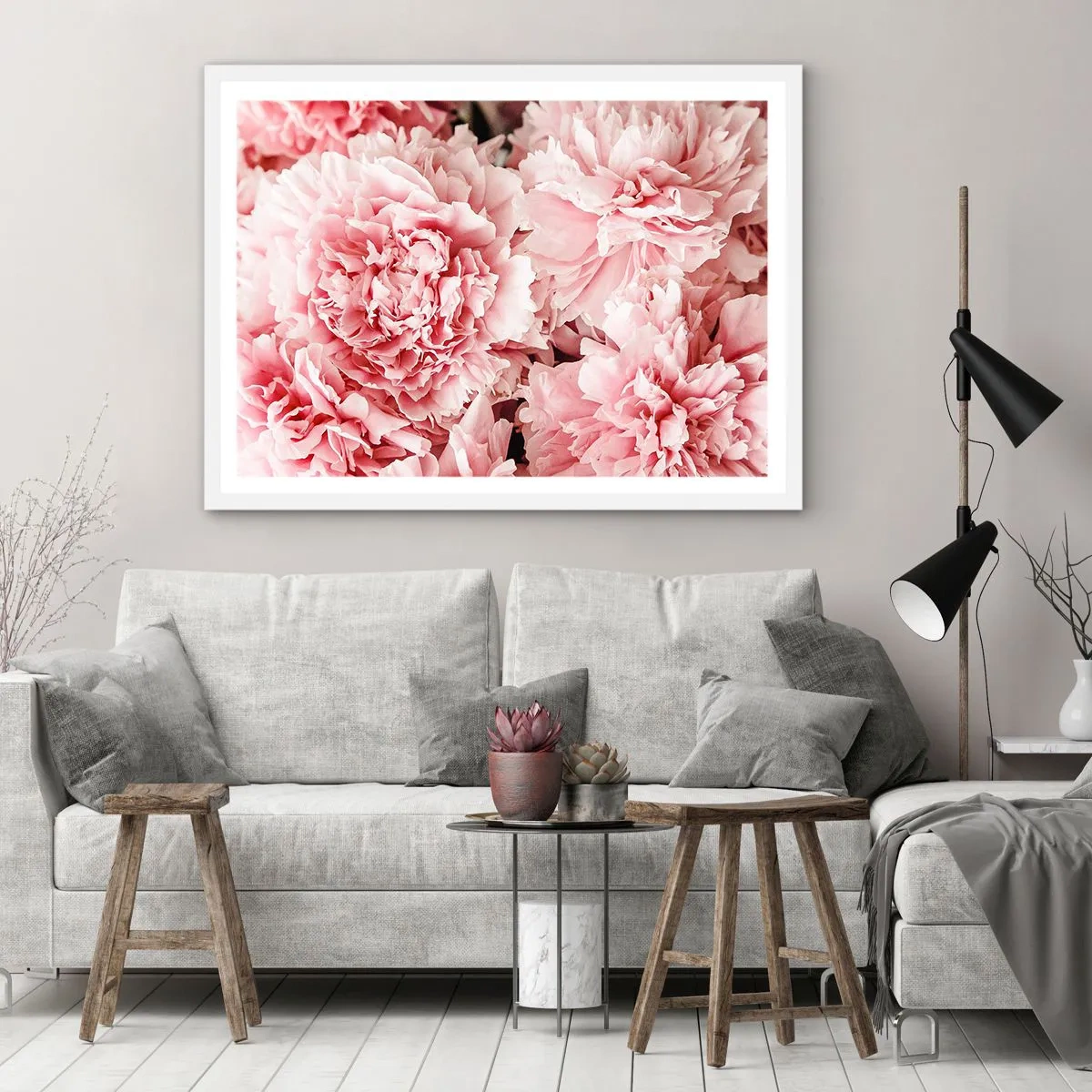 Póster en marco blanco - Sueño rosa - 40x30 cm