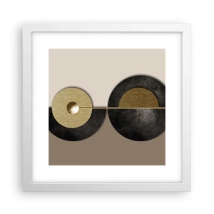 Póster en marco blanco - Variaciones en torno a un círculo - 30x30 cm