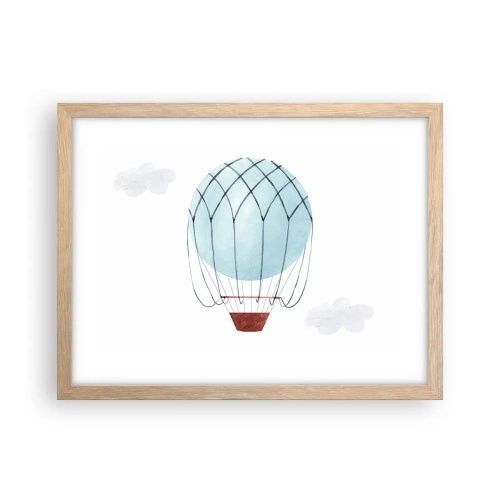 Póster en marco roble claro - Acariciando las nubes - 40x30 cm