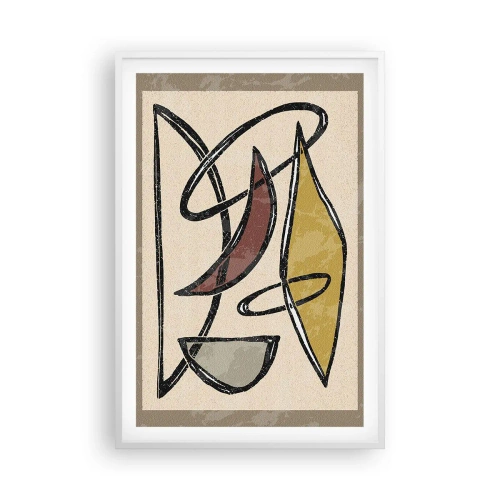 Póster en marco blanco - Verticales y niveles - 61x91 cm