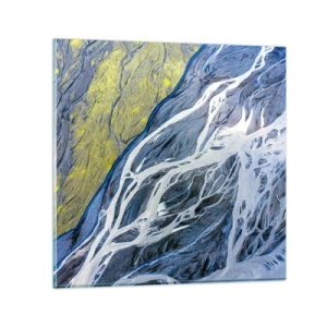 Cuadro sobre vidrio - Impresiones sobre Vidrio - Las pinturas rupestres de la naturaleza - 30x30 cm