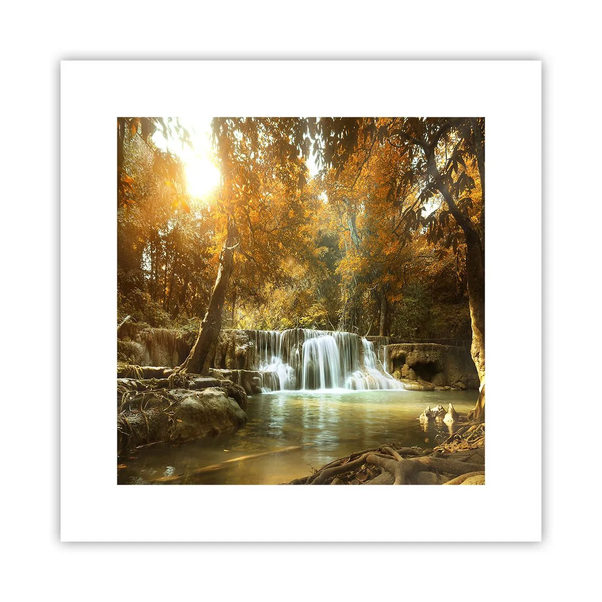 Póster - Una cascada en el parque - 30x30 cm