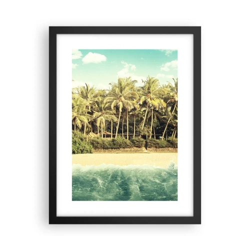 Póster en marco negro - ¿Qué tal aquí? - 30x40 cm