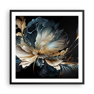 Póster en marco negro - Flor de helecho de cuento - 60x60 cm