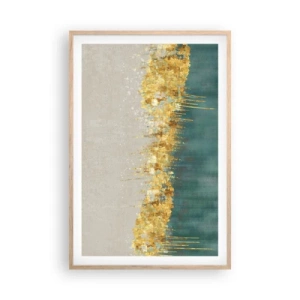 Póster en marco roble claro - La frontera dorada - 61x91 cm