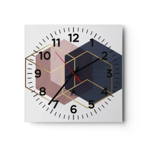 Reloj de pared - Reloj de vidrio - El poder de la sencillez - 40x40 cm