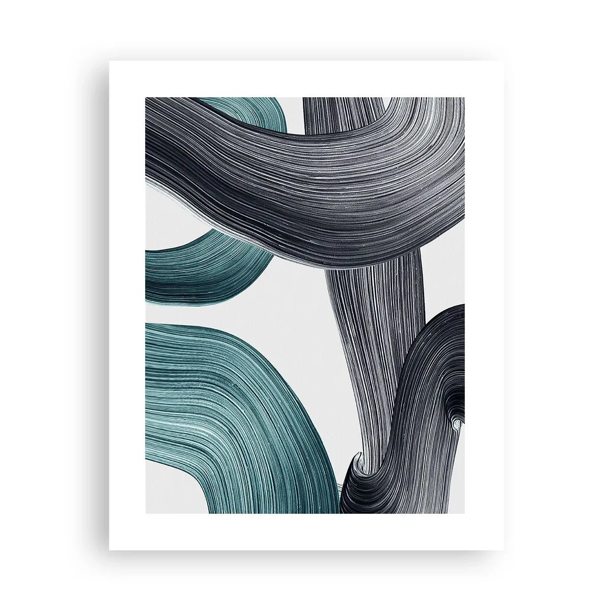 Póster - Senderos esmeralda y negro - 40x50 cm