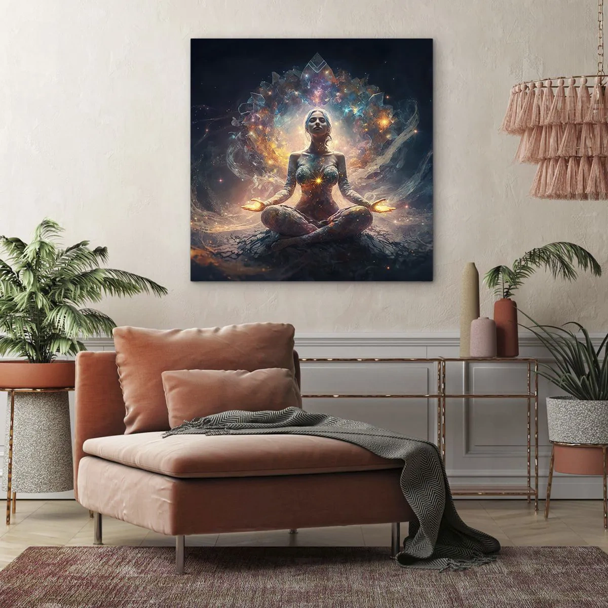 Cuadro sobre lienzo - Impresión de Imagen - Flujo de buena energía - 40x40 cm