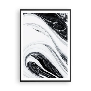 Póster en marco negro - Combinando opuestos - 70x100 cm