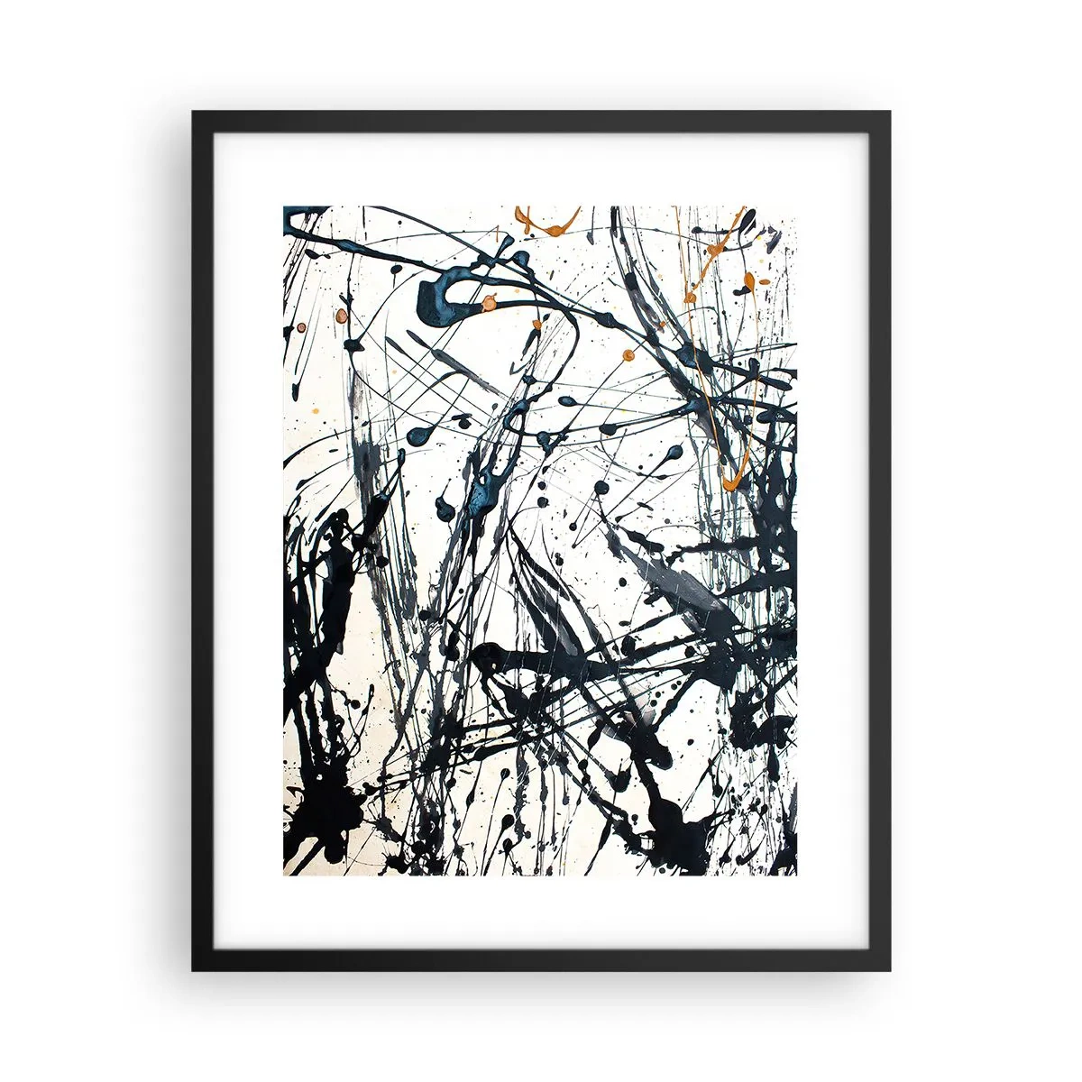 Póster en marco negro - Abstracción expresionista - 40x50 cm