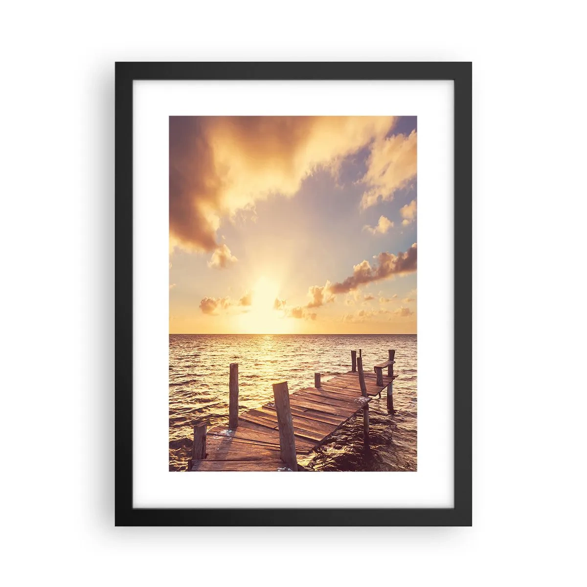 Póster en marco negro - Una tierra dorada de dulzura - 30x40 cm