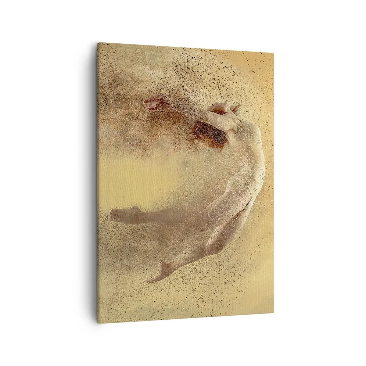 Cuadro sobre lienzo - Impresión de Imagen - Una figura en movimiento dinámico con efecto de desintegración. - 50x70cm - En una exaltación danzante - Decoración de pared moderna para salón y dormitorio ARTTOR