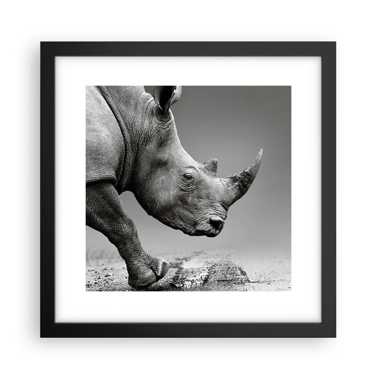 Póster en marco negro - Fuerza imparable - 30x30 cm