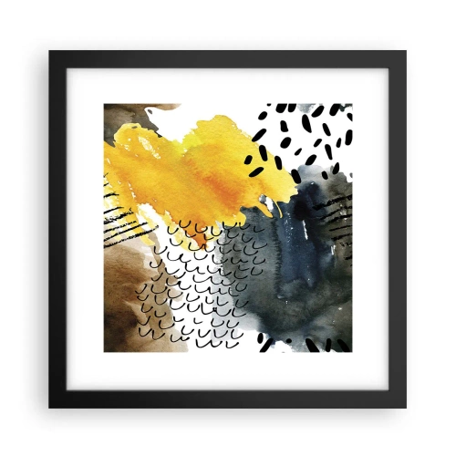 Póster en marco negro - Reunión de los elementos - 30x30 cm