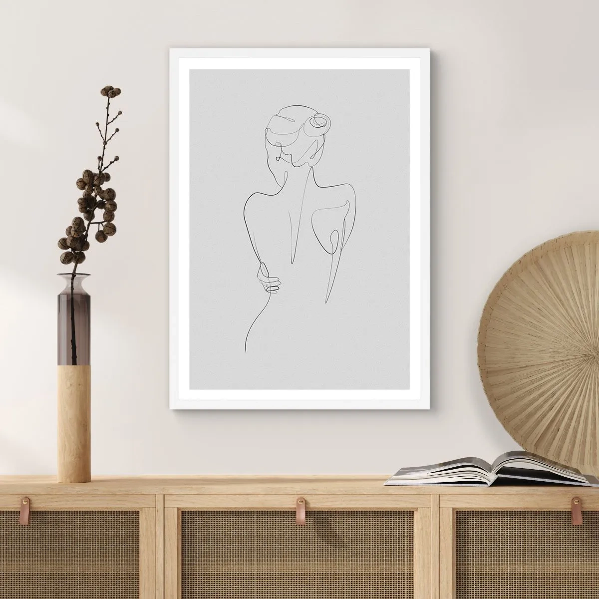 Póster en marco blanco - Música del cuerpo - 50x70 cm