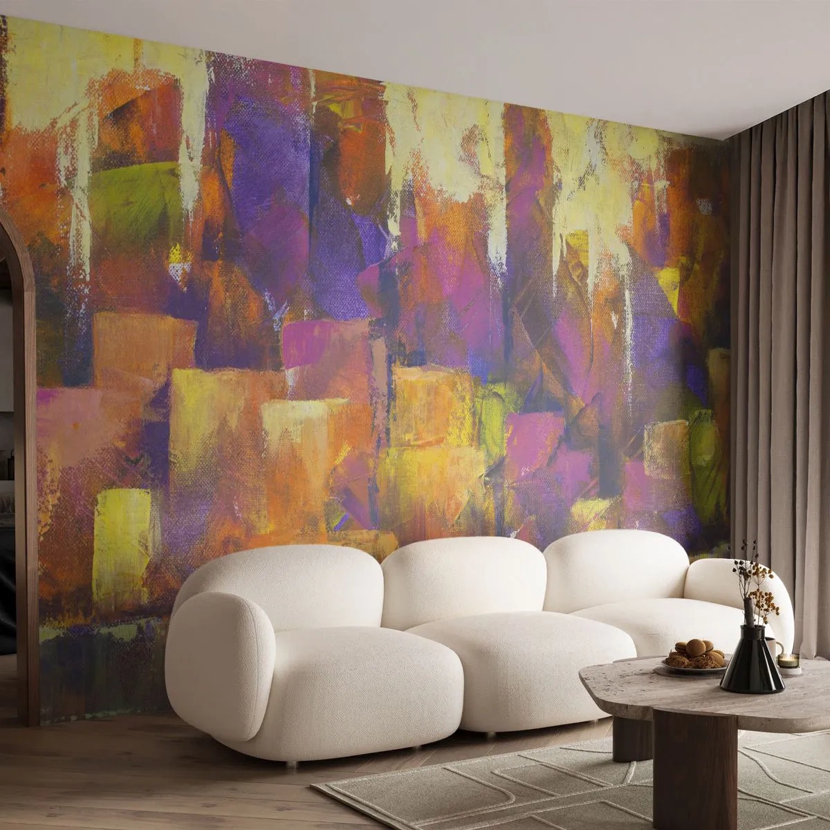 Fotomural Premium Canvas - Composición metropolitana - Abstracción, Pedazo, Arte Moderno - 200x140 cm