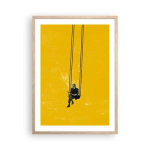 Póster en marco roble claro - Un día como cualquier otro - 50x70 cm