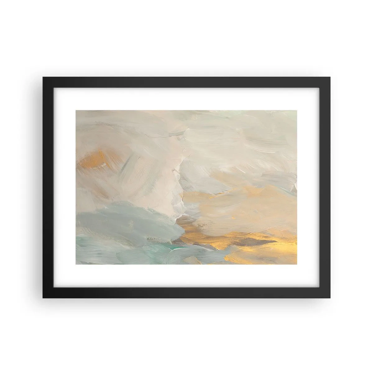 Póster en marco negro - Abstracción - una tierra de dulzura - 40x30 cm